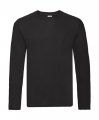 Heren T-shirt Lange Mouw Fruit of the Loom Original Black